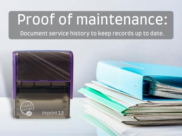 SD4U Imprint 13 | Approved Serviced to Manufacturers Schedule Rubber Stamp