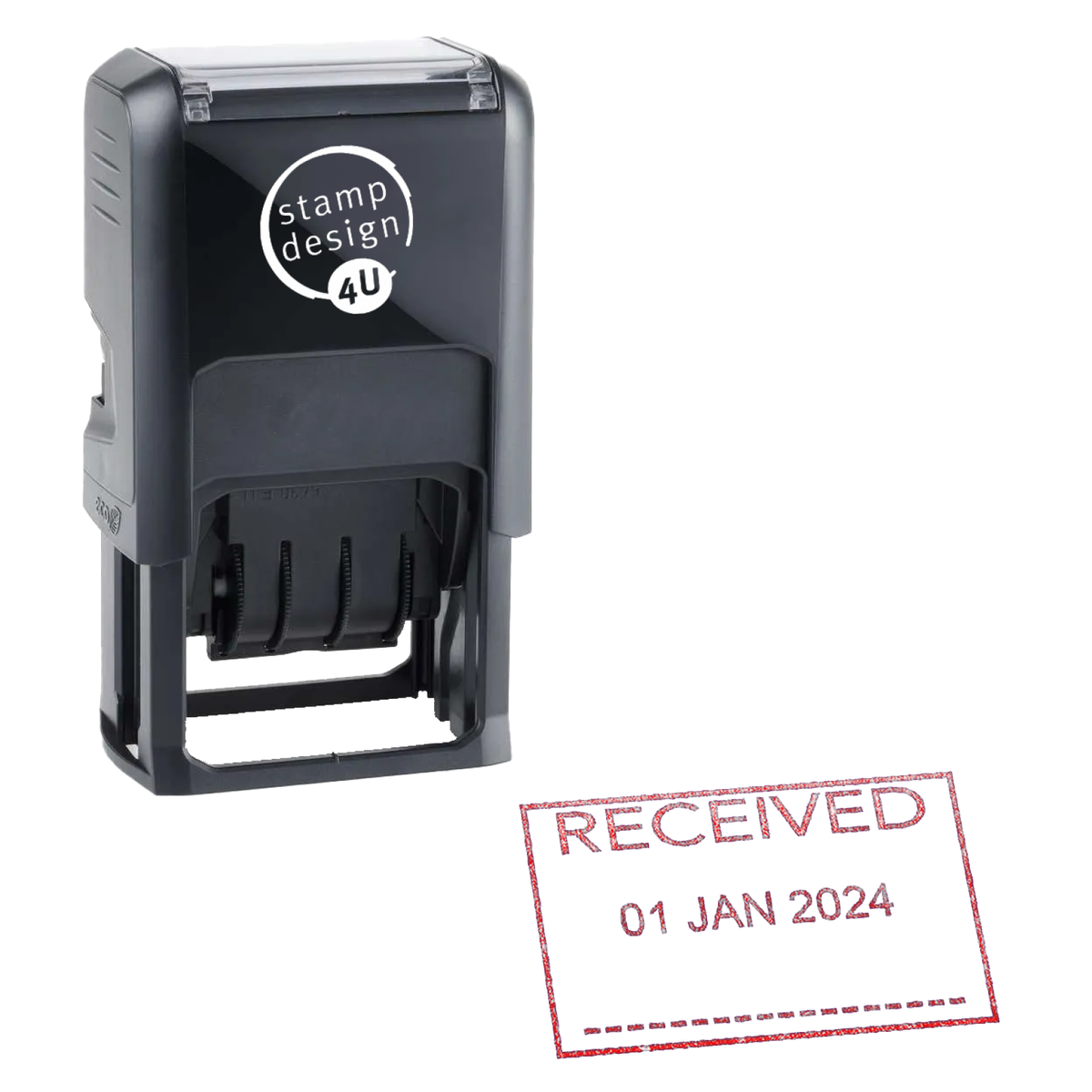 Trodat Received Date Stamp Red Ink
