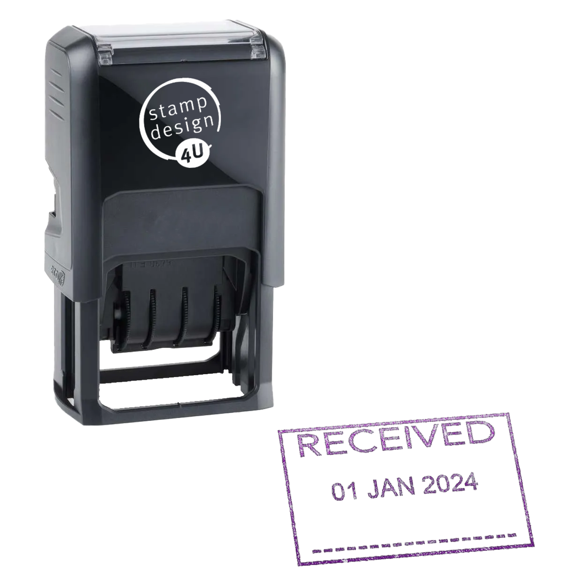 Trodat Received Date Stamp Violet Ink