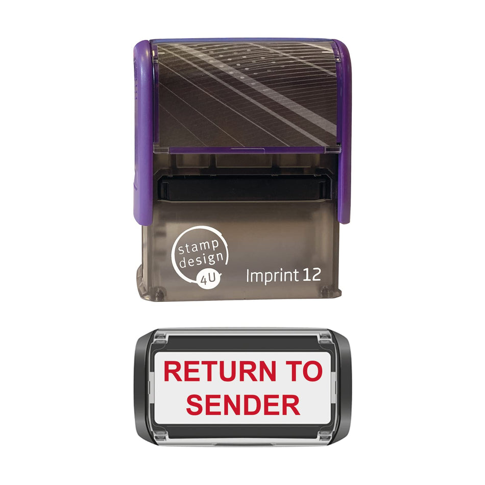 Return to Sender (Junk Mail) Rubber Stamp - Imprint 12 with Red Ink Pad, Stamp Your Unwanted Junk Mail with Ease.