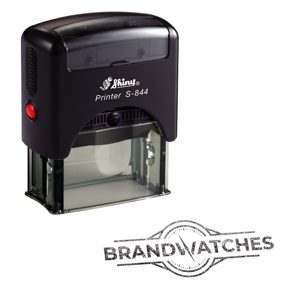 Shiny Printer S844 Stamp |  Logo Rubber Stamp | 58 x 22mm