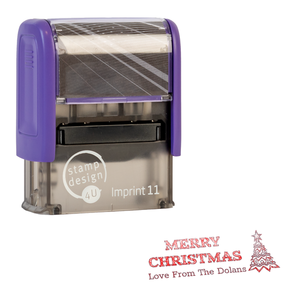 SD4U Imprint 11 | Fancy Christmas Tree Rubber Stamp | 37 x 13mm