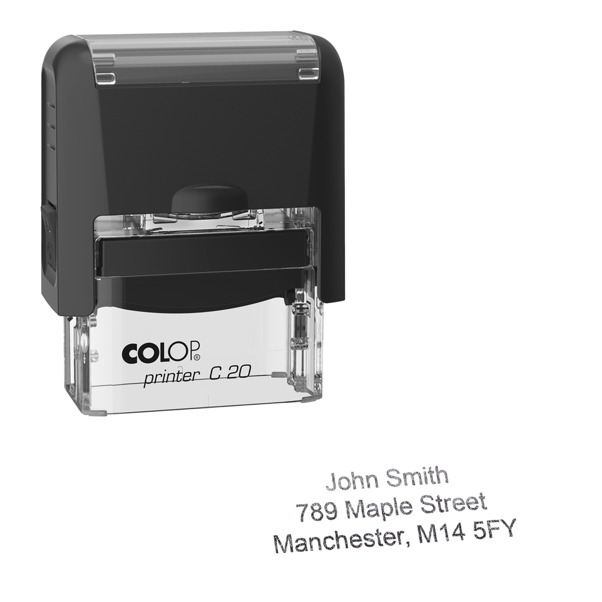 Colop Printer C20 3 Line Text Rubber Stamp 37 x 13mm Stamp Design 4U