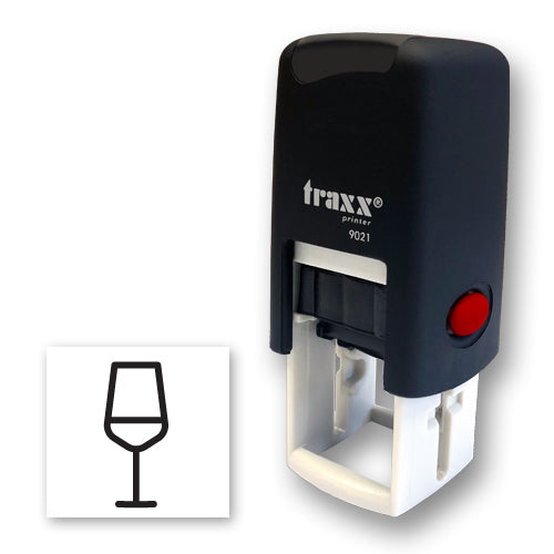 Traxx 9021 14 x 14mm Loyalty Stamp - Wine Glass Stamp