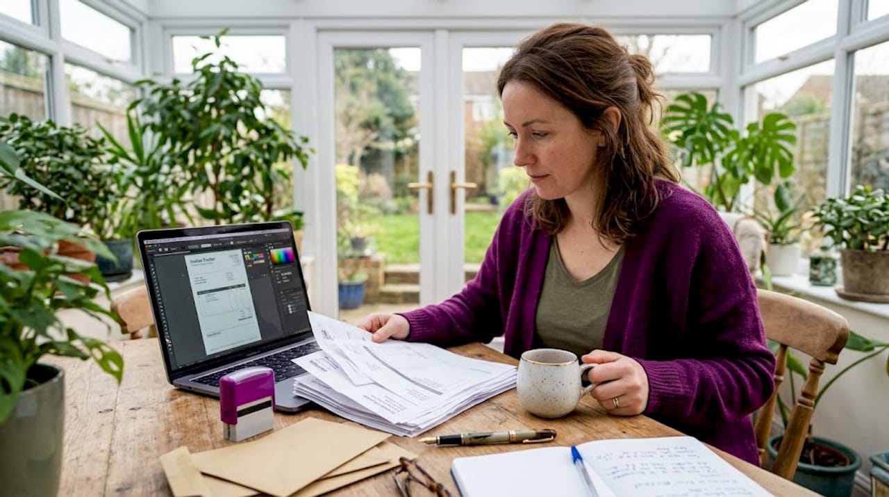 Small business owner compares stamping methods
