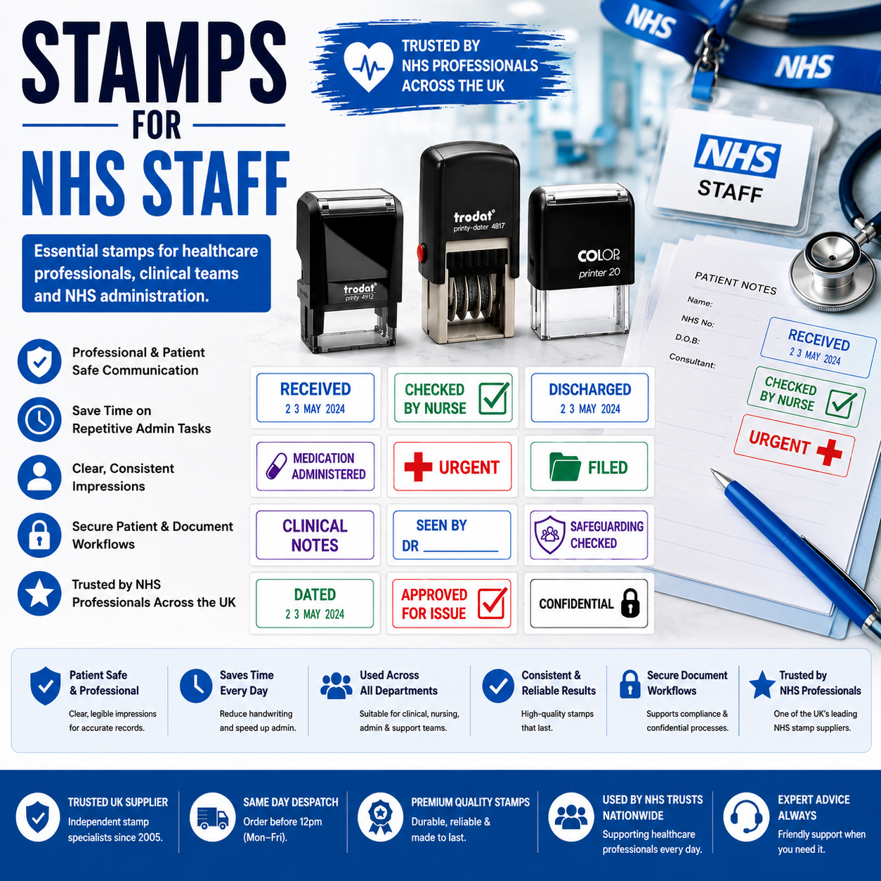 Stamps for NHS and Healthcare