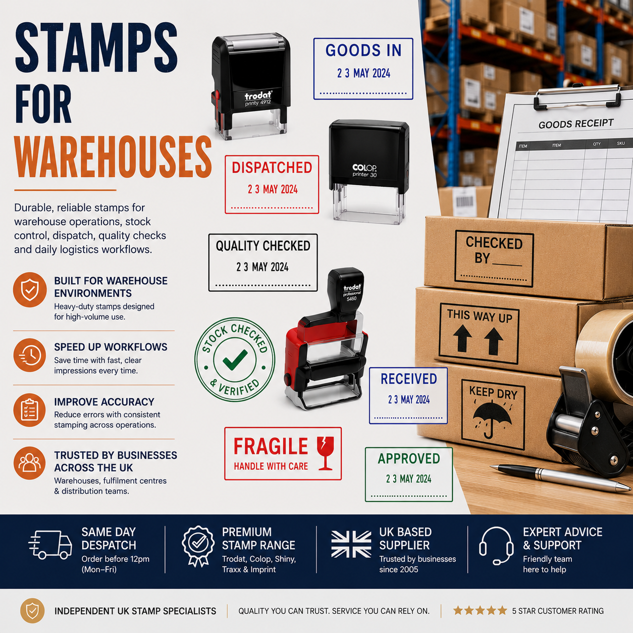 Stamps for Warehouses