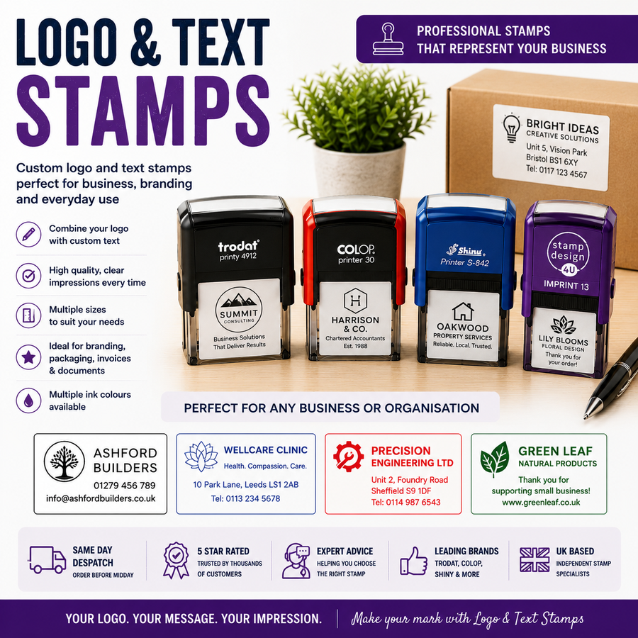 Text & Logo Stamps