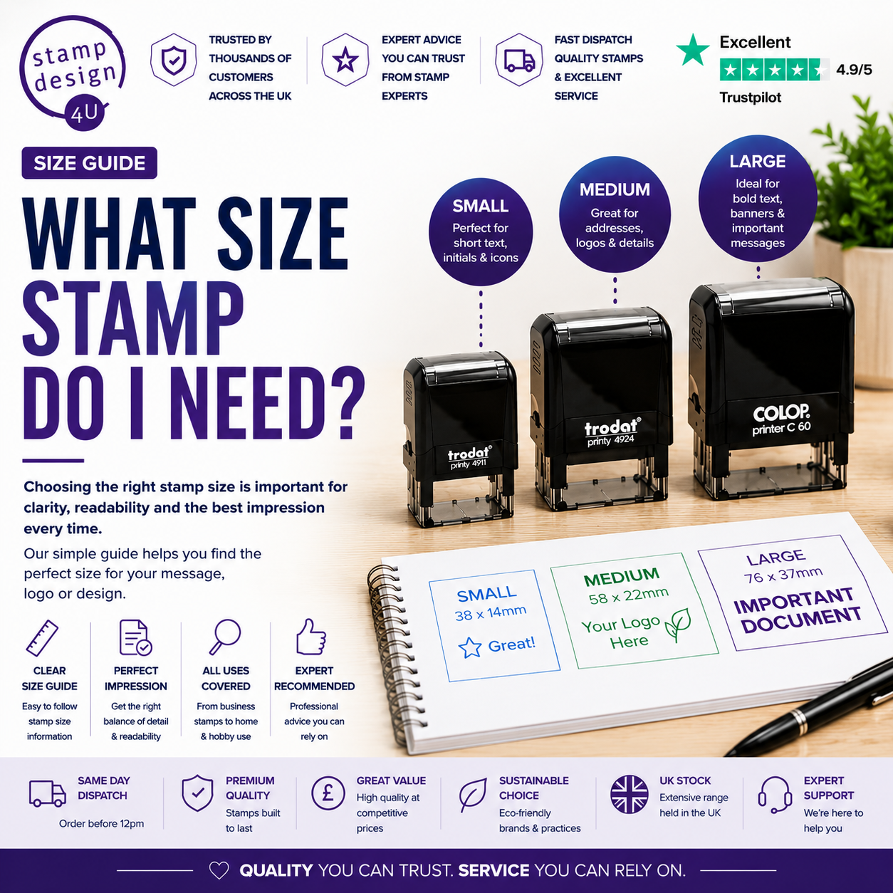 Size Guide - What Size Stamp?