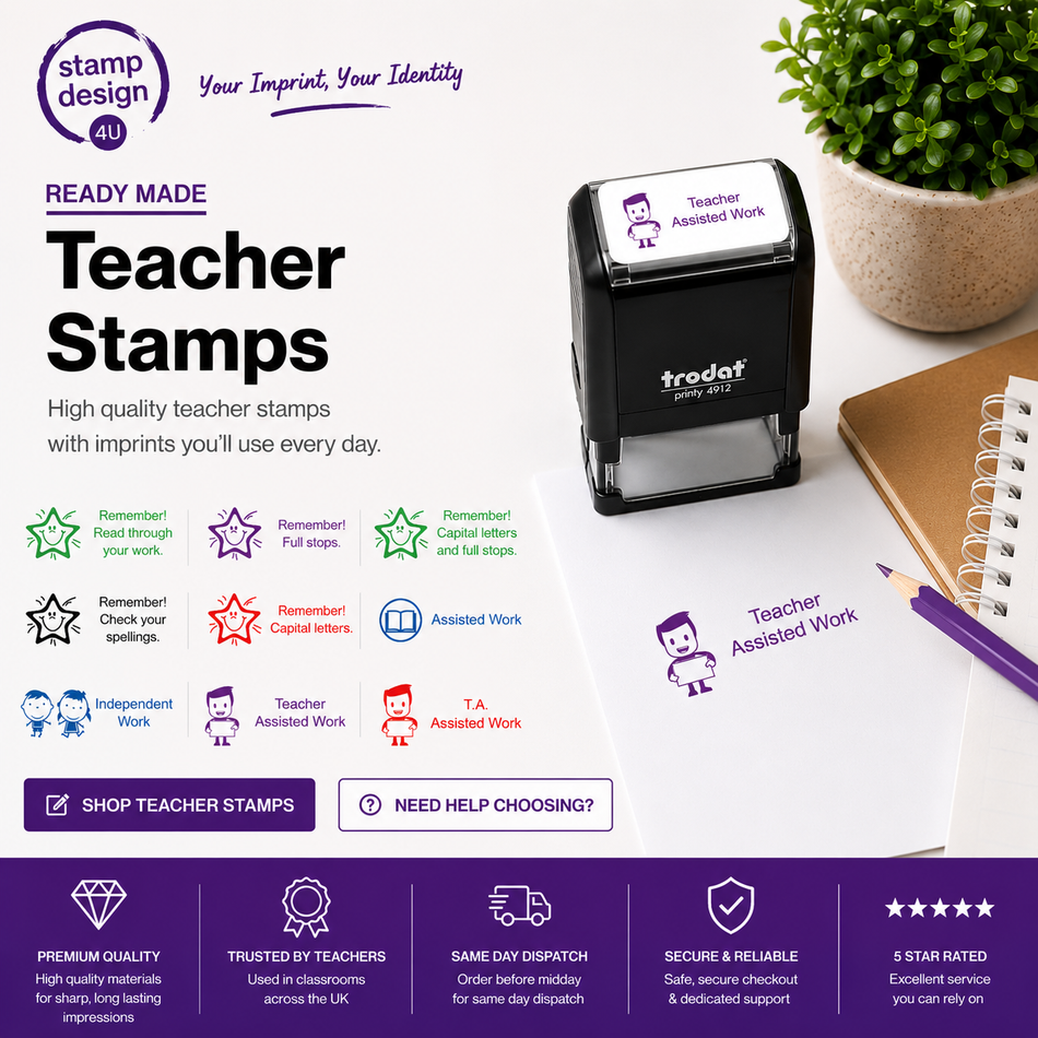 Teacher Marking Stamps Stock