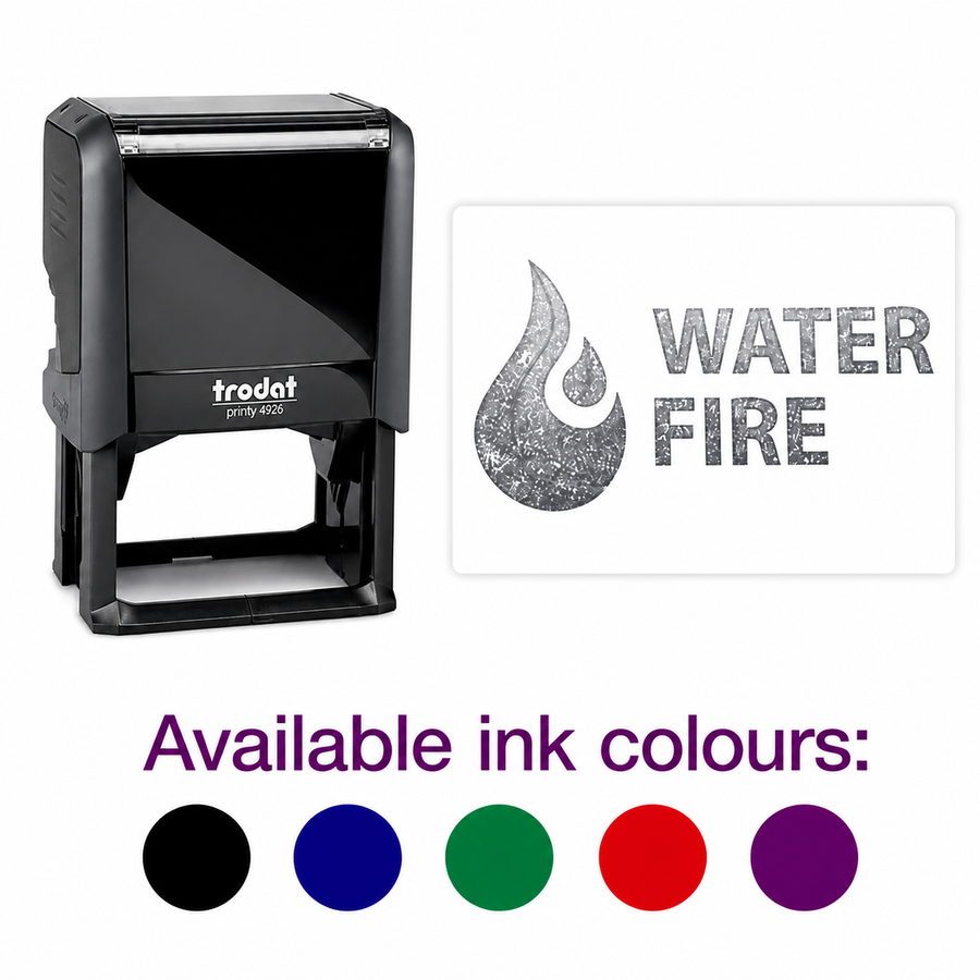Custom Logo Stamp | Trodat Printy 4926 Self-Inking Business Branding Stamp | 75 x 38mm Imprint