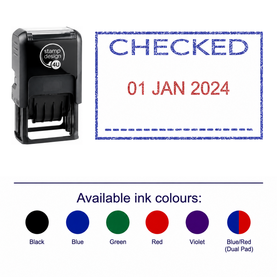 COPY Date Stamp | Trodat Printy 4750 Self-Inking Dater Rubber Stamp | Document Control, Filing & Administration Stamp – stamp and matching imprint with available ink colours