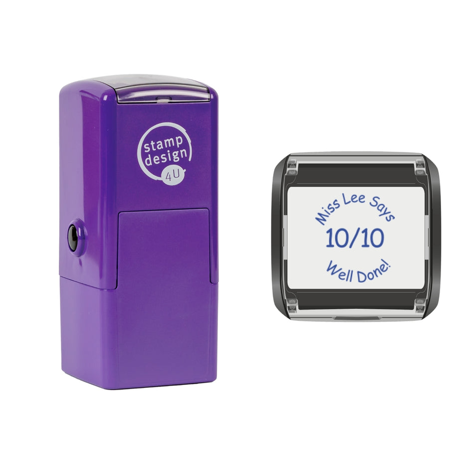 SD4U 4933 | 10/10 2 Lines Personalised Teacher Stamp | 25 x 25mm