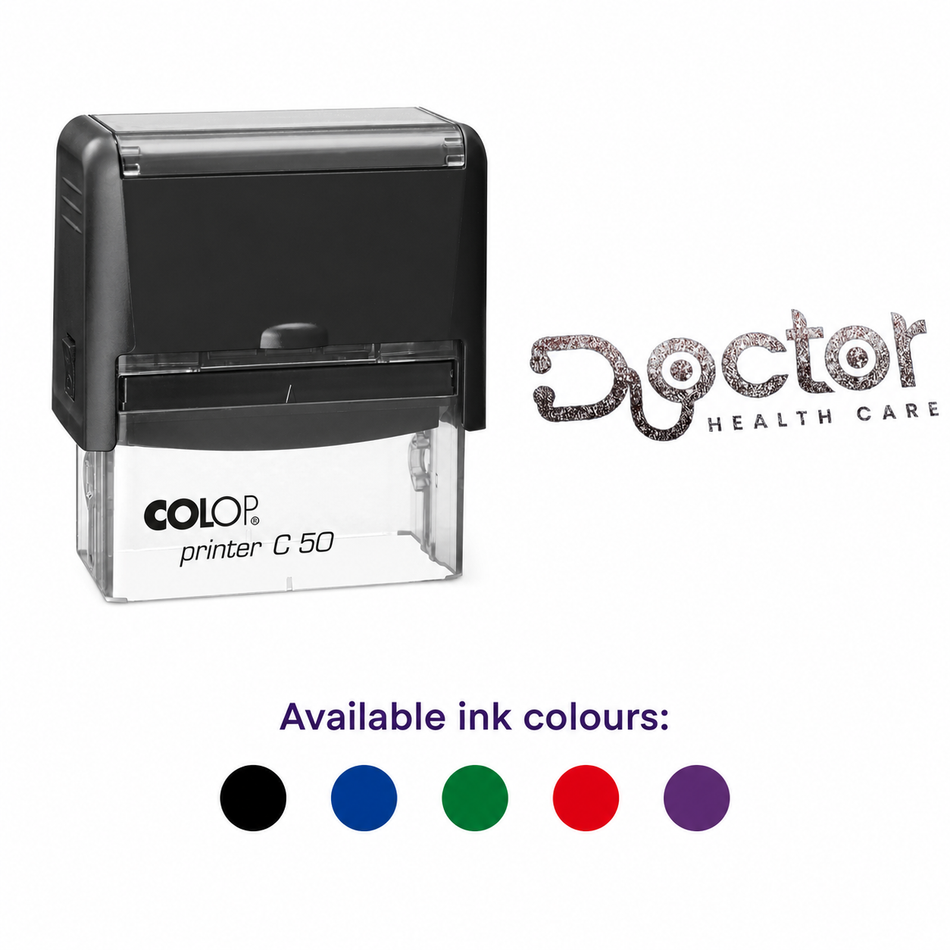 Colop Printer C50 logo rubber stamp