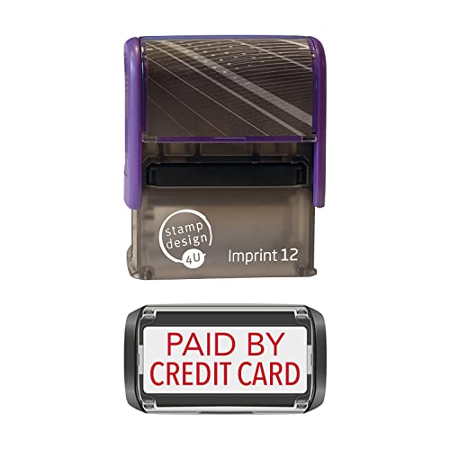 SD4U Imprint 12 PAID BY/WITH Stamps BACS, Card, Cash, Paypal, Thanks, Debit, Credit in Red Ink