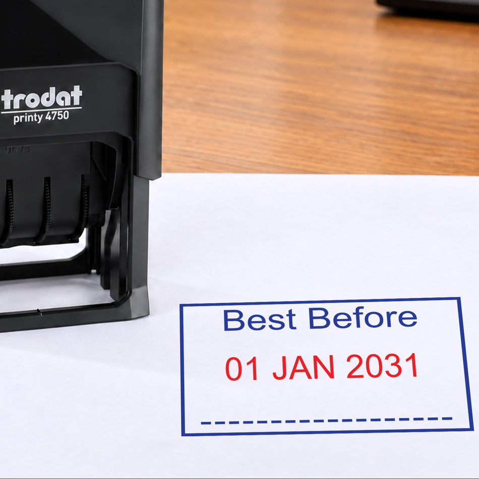 BEST BEFORE Date Stamp | Trodat Printy Dater Stamp | Food Safety, Stock Control & Inventory Management Stamp | 41 x 24mm