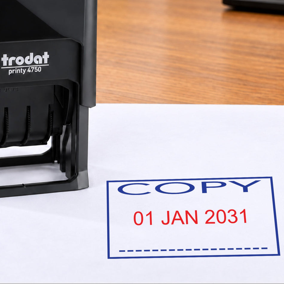 COPY Date Stamp | Trodat Printy 4750 Self-Inking Dater Rubber Stamp | Document Control, Filing & Administration Stamp