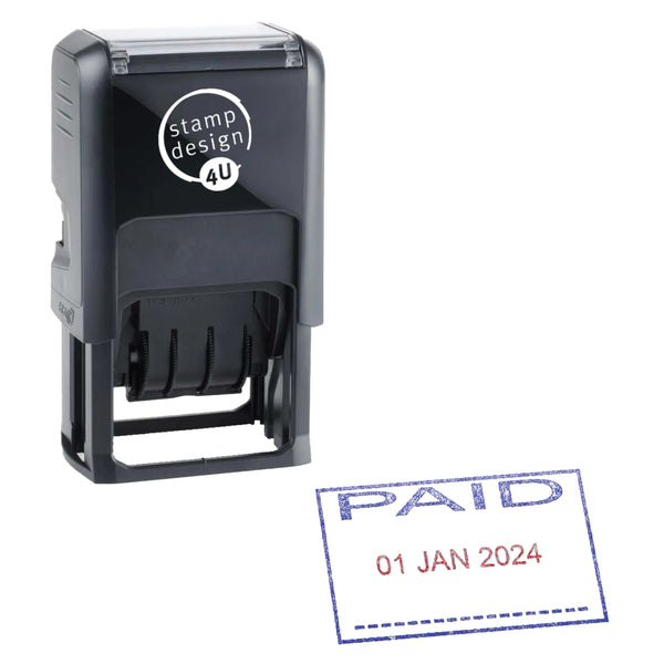 SD4U Printy 4750 - PAID - Stock Self Inking Dater Rubber Stamp - 41 x 24mm