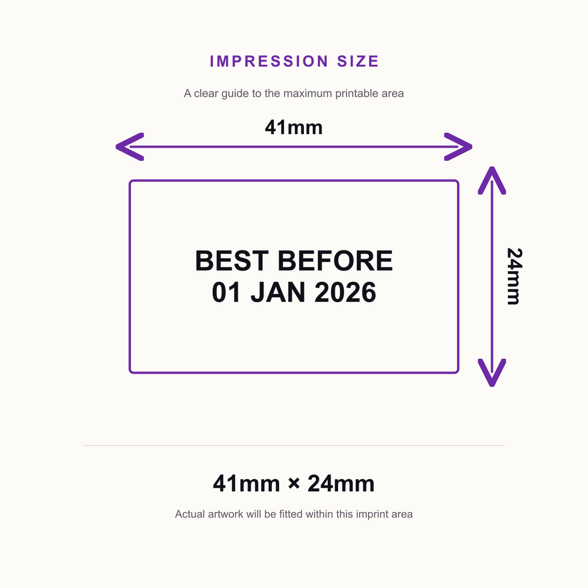 BEST BEFORE Date Stamp | Trodat Printy Dater Stamp | Food Safety, Stock Control & Inventory Management Stamp | 41 x 24mm – impression size guide 41mm × 24mm