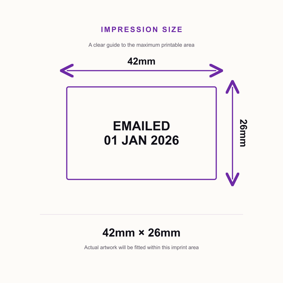 EMAILED Date Stamp | Trodat Printy 4750 Self-Inking Dater Rubber Stamp | Document Processing, Administration & Office – impression size guide 42mm × 26mm