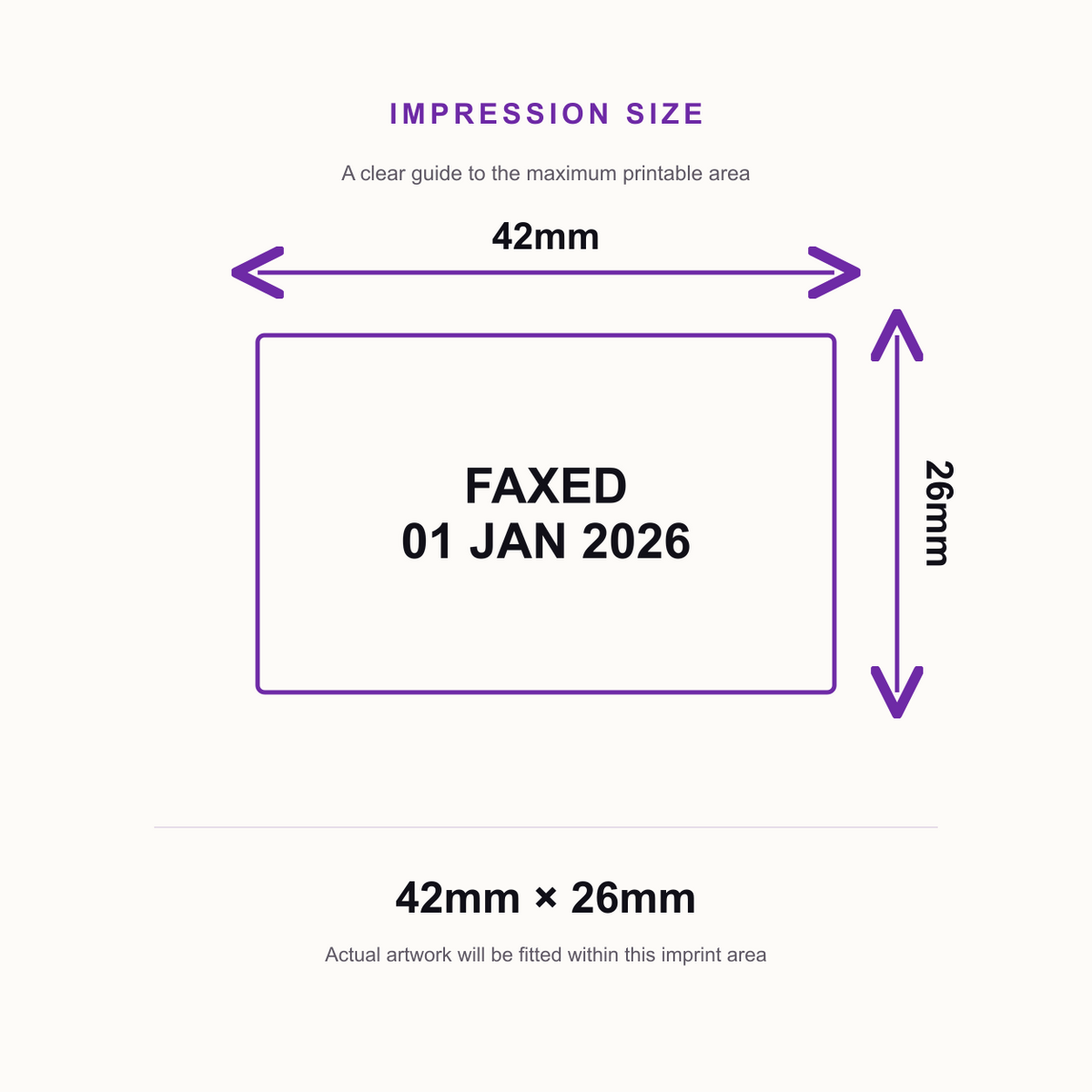 FAXED Date Stamp | Trodat Printy 4750 Self-Inking Dater Rubber Stamp | Document Processing, Administration & Office – impression size guide 42mm × 26mm