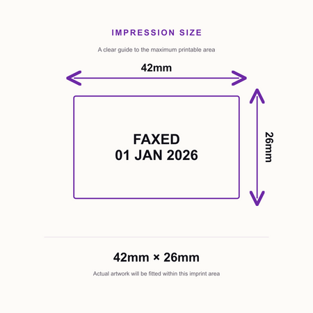 FAXED Date Stamp | Trodat Printy 4750 Self-Inking Dater Rubber Stamp | Document Processing, Administration & Office – impression size guide 42mm × 26mm