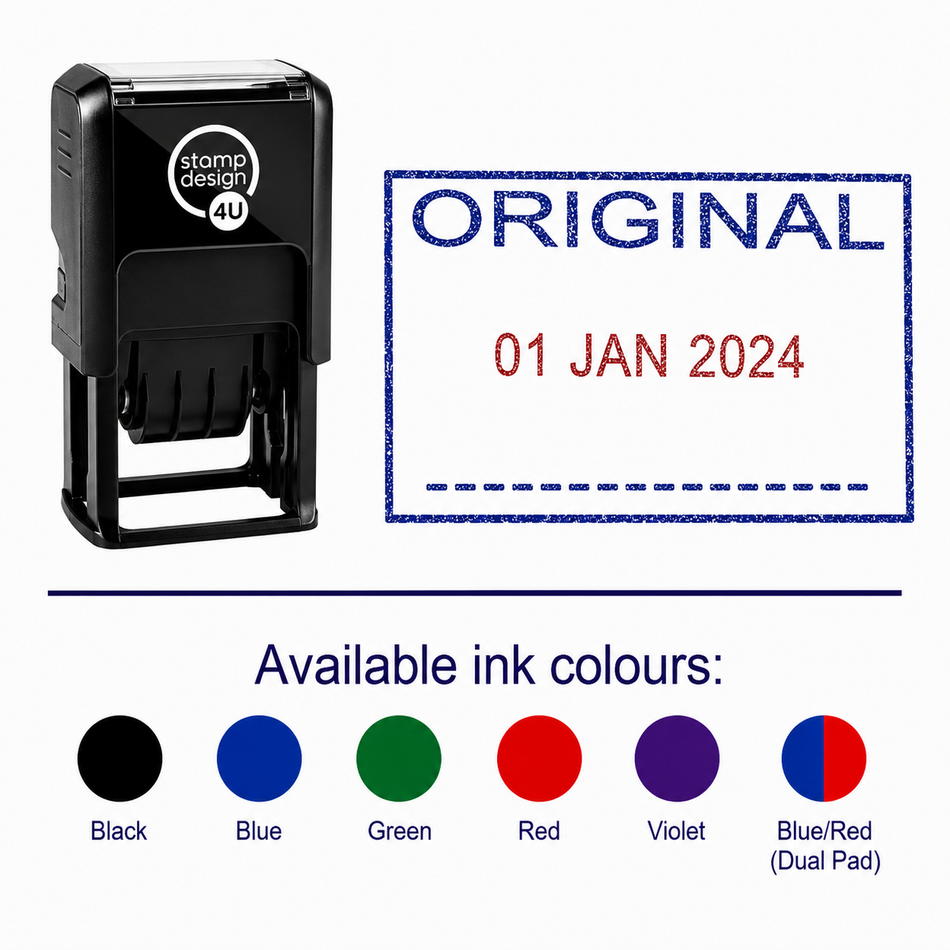 ORIGINAL Date Stamp | Trodat Printy 4750 Self-Inking Dater Rubber Stamp | Document Control, Filing & Administration Stamp | 41 x 24mm