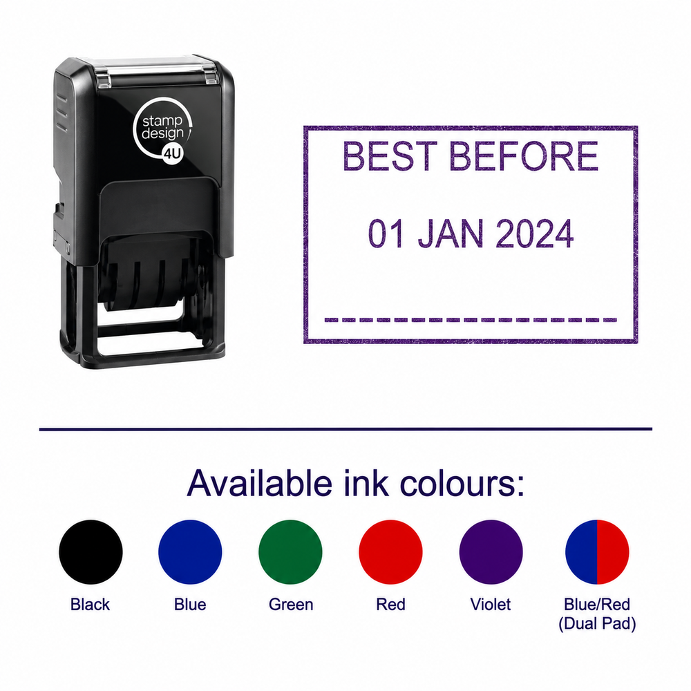 BEST BEFORE Date Stamp | Trodat Printy Dater Stamp | Food Safety, Stock Control & Inventory Management Stamp | 41 x 24mm