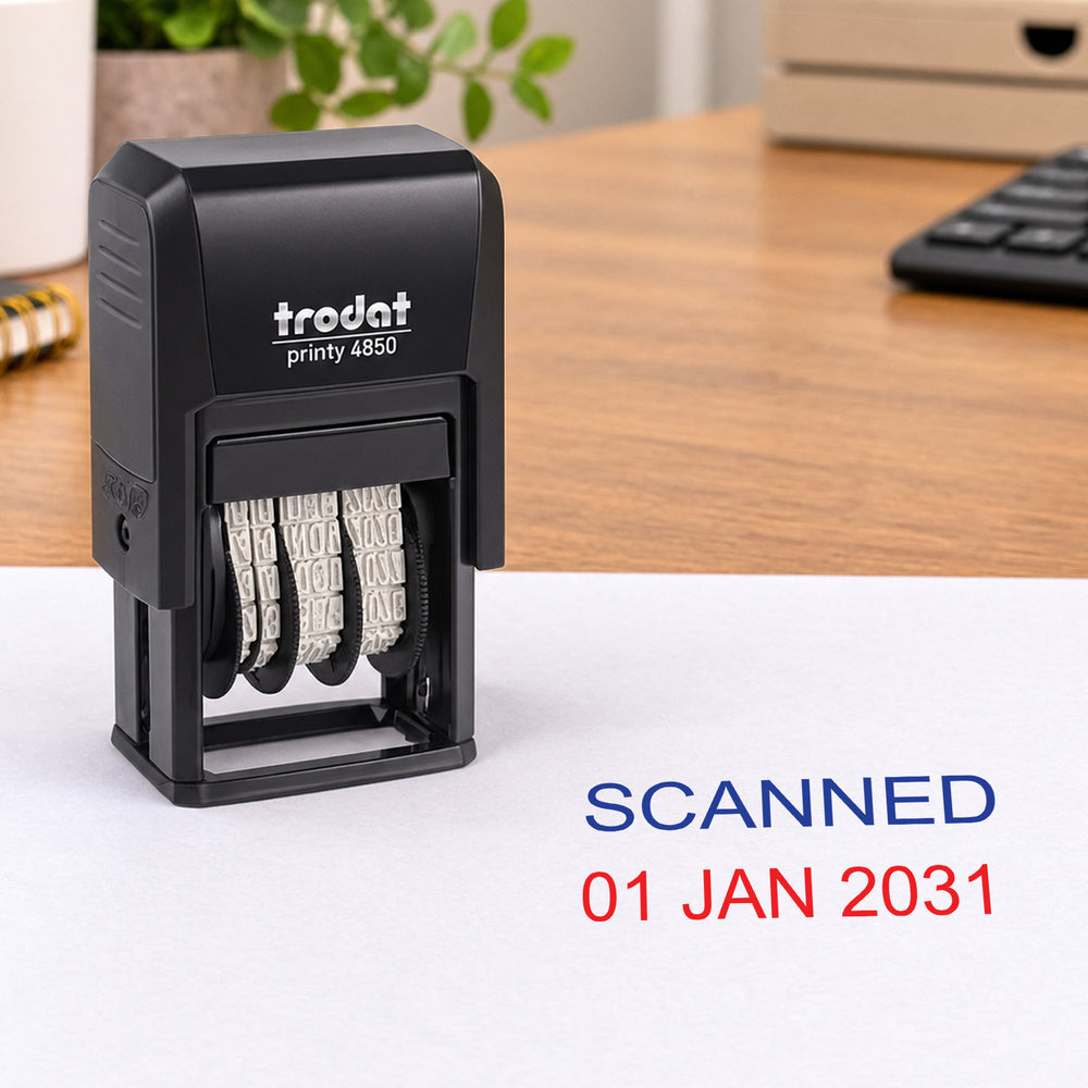 Trodat 4850 Stock Date Stamp - SCANNED