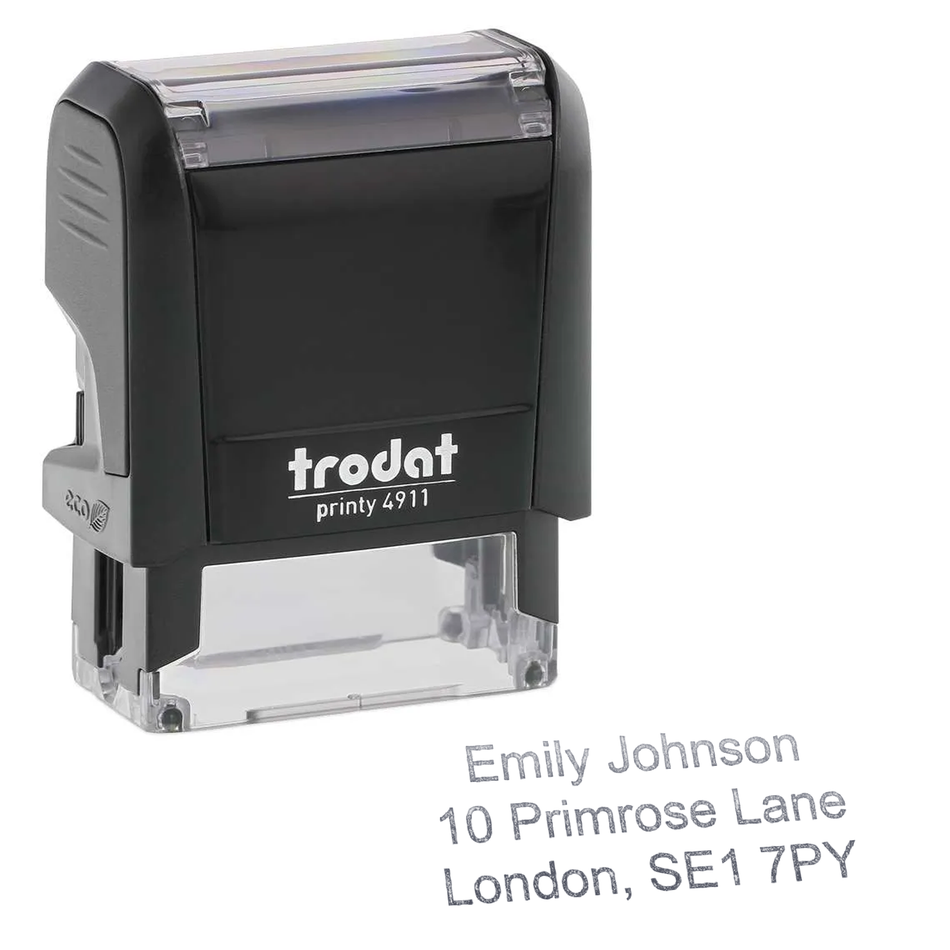 Trodat Printy 4911 | 3 Line Text Rubber Stamp | 38 x 14mm