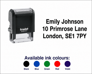 Trodat Printy 4911 | 3 Line Text Rubber Stamp | 38 x 14mm