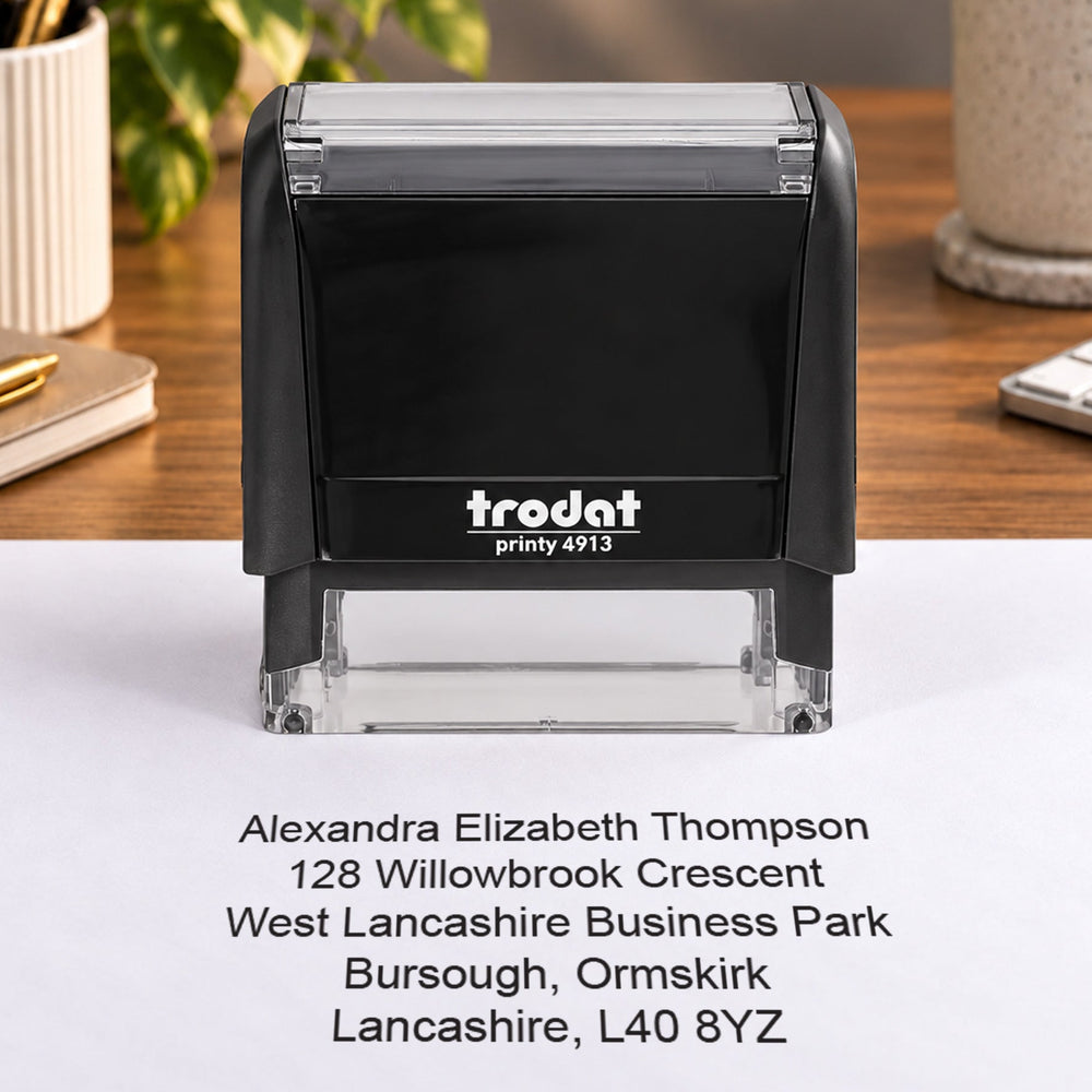 5 Line Text Return Address Stamp | 58 x 22mm | Trodat 4913