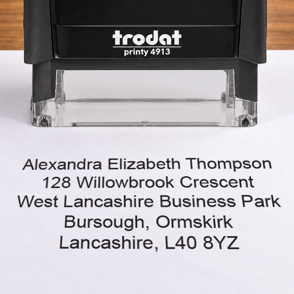 5 Line Text Return Address Stamp | 58 x 22mm | Trodat 4913