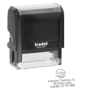 Trodat Printy 4913 | 5 Line Text & Logo Rubber Stamp | 58 x 22mm