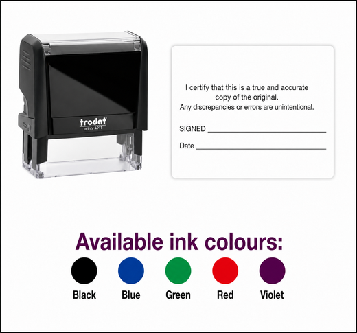 Trodat Printy 4915 | 6 Line Text Rubber Stamp | 70 x 25mm