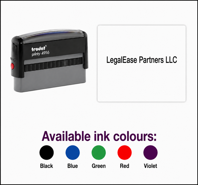 Trodat Printy 4916 | 2 Line Text Rubber Stamp | 70 x 10mm