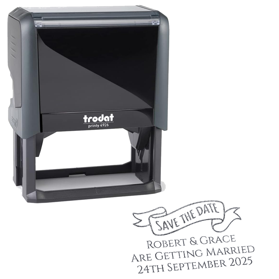 Trodat Printy 4926 | Save The Date Wedding Rubber Stamp | 75 x 38mm