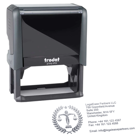 Trodat Printy 4926 | 8 Lines Text & Logo Rubber Stamp | 75 x 38mm