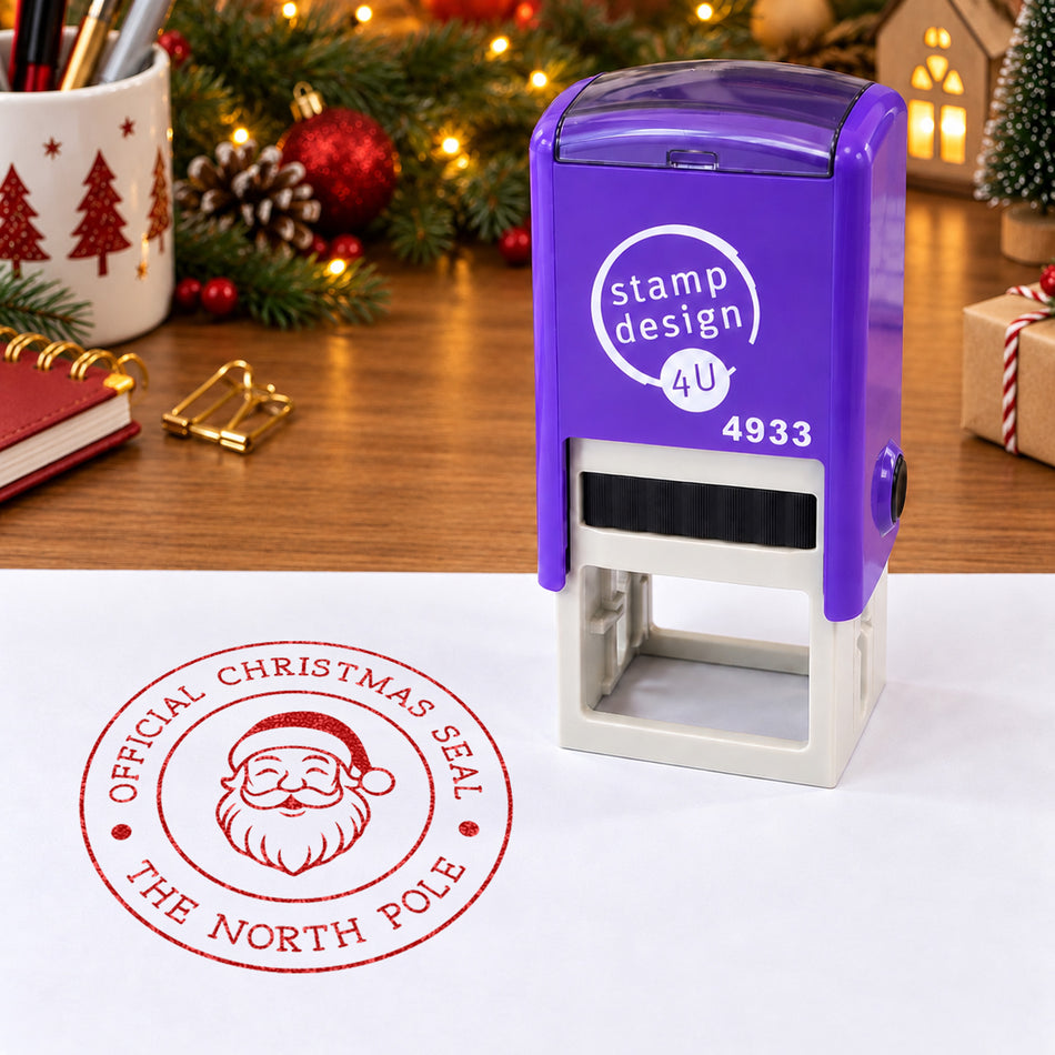 Santa's Official Christmas Seal North Pole Stamp – 25mm