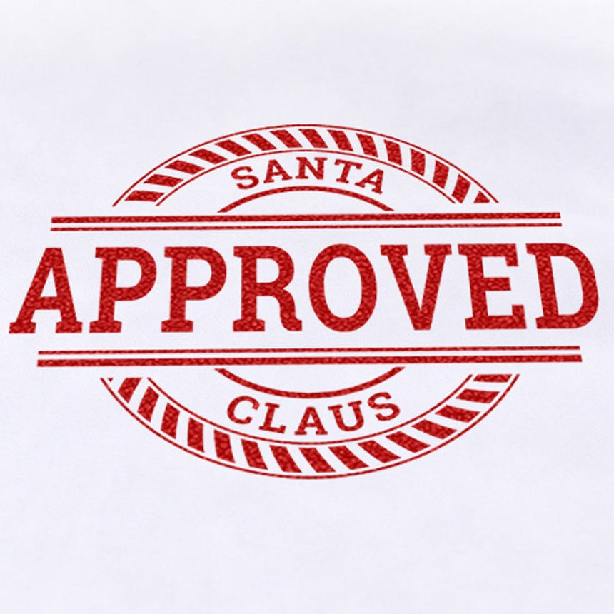 Santa's Santa Claus Approved Christmas Rubber Stamp in 3 Ink Colours