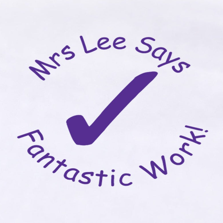 Personalised Tick Teacher Stamp | Classroom Marking & Feedback Stamp | Self Inking School Stamp 25 x 25mm
