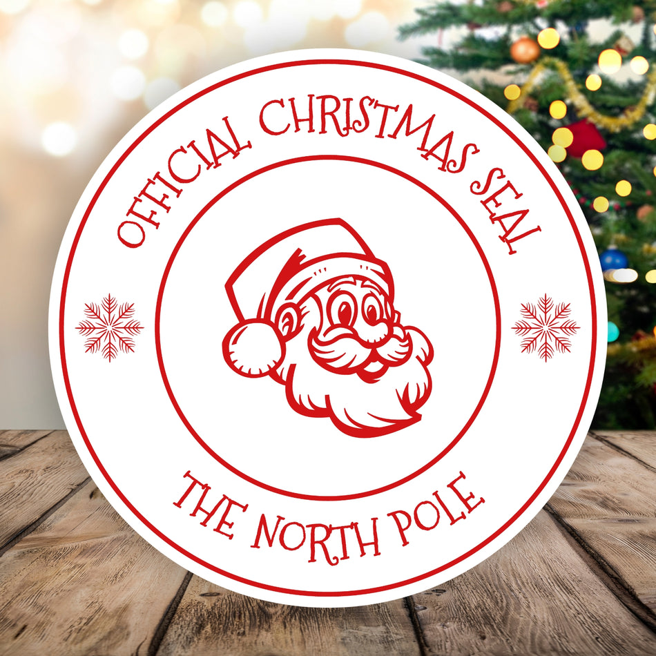 SD4U 4933 Santa's Official Christmas Seal from The North Pole Self Inking Rubber Stamp