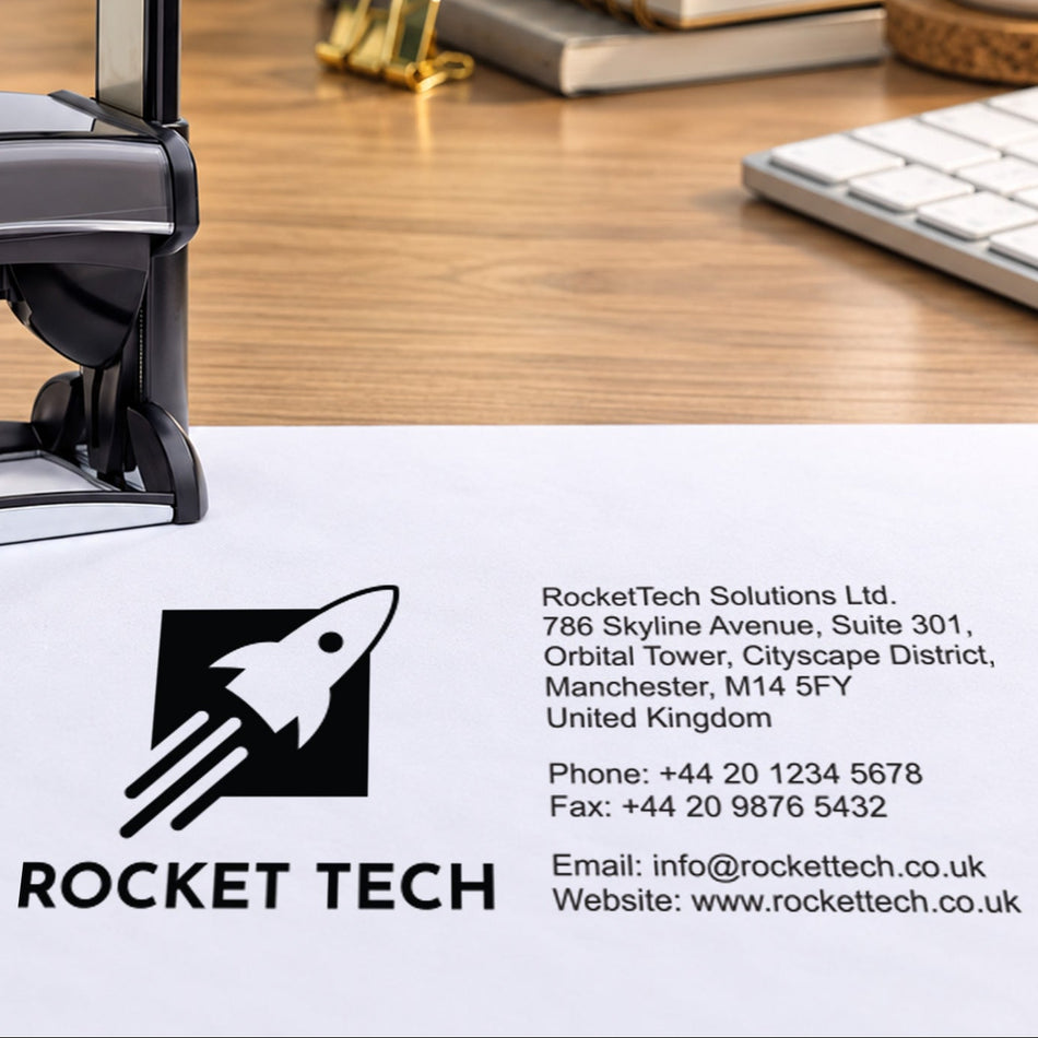 Large Custom 10 Line Text & Logo Stamp | 68 x 47mm | Trodat Professional 5208