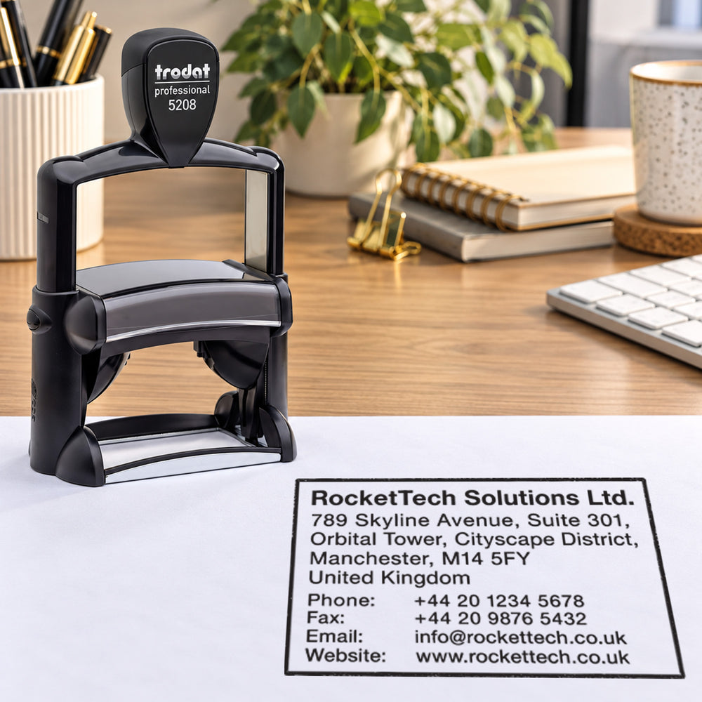 Large 10 Line Custom Text Stamp | 68 x 47mm | Trodat Professional Line 5208
