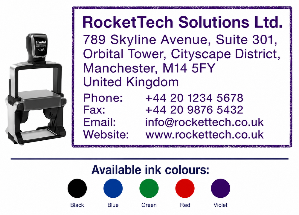 Large 10 Line Custom Text  Stamp | 68 x 47mm | Trodat Professional Line 5208