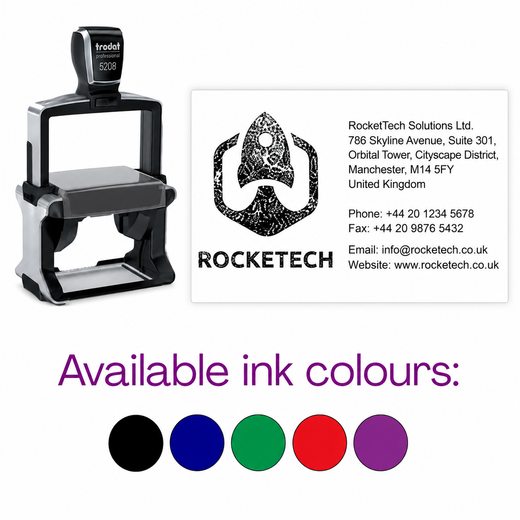 Large Custom 10 Line Text & Logo Stamp | 68 x 47mm | Trodat Professional 5208