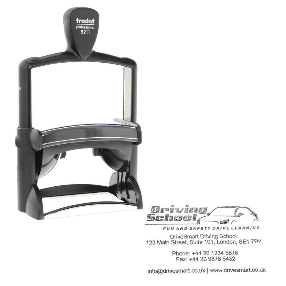 Trodat Professional 5211 | 12 Line Text & Logo Rubber Stamp | 85 x 55mm