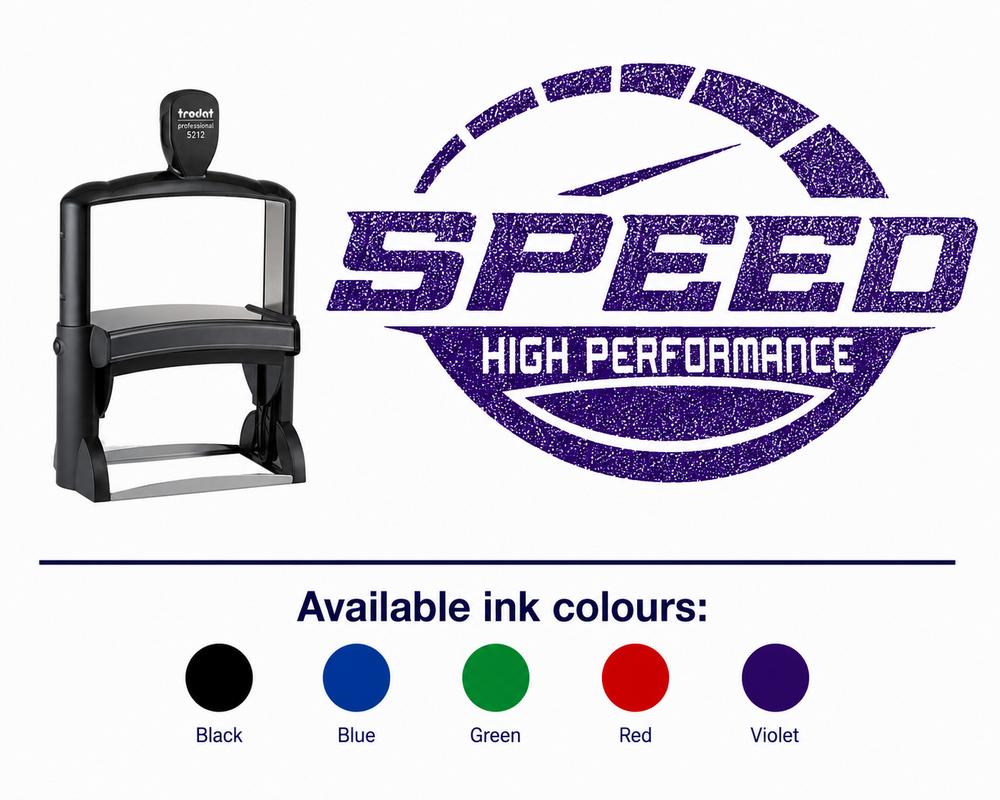 Extra Large Logo Rubber Stamp | 116 x 70mm | Trodat Professional 5212