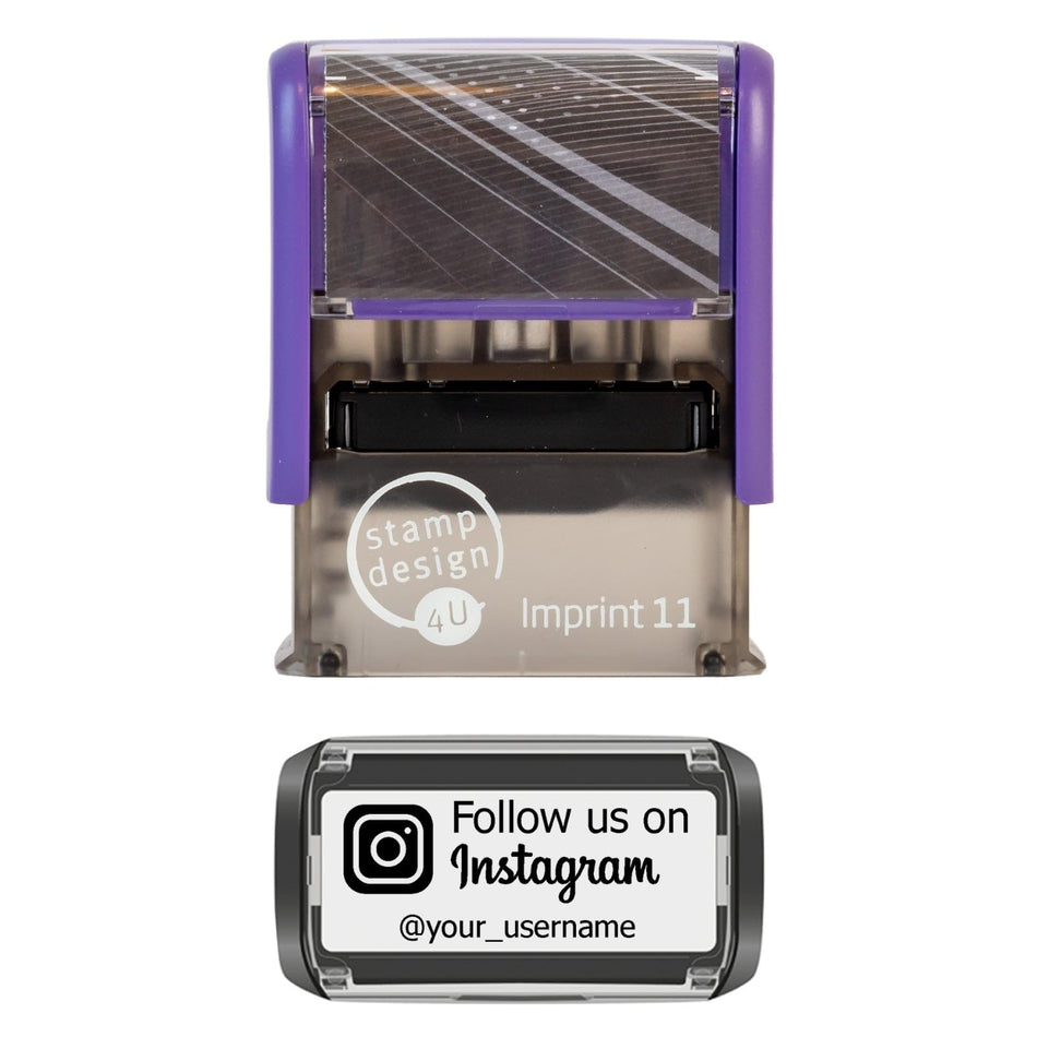 SD4U Imprint 11 |  Instagram Social Media Rubber Stamp | 37 x 13mm