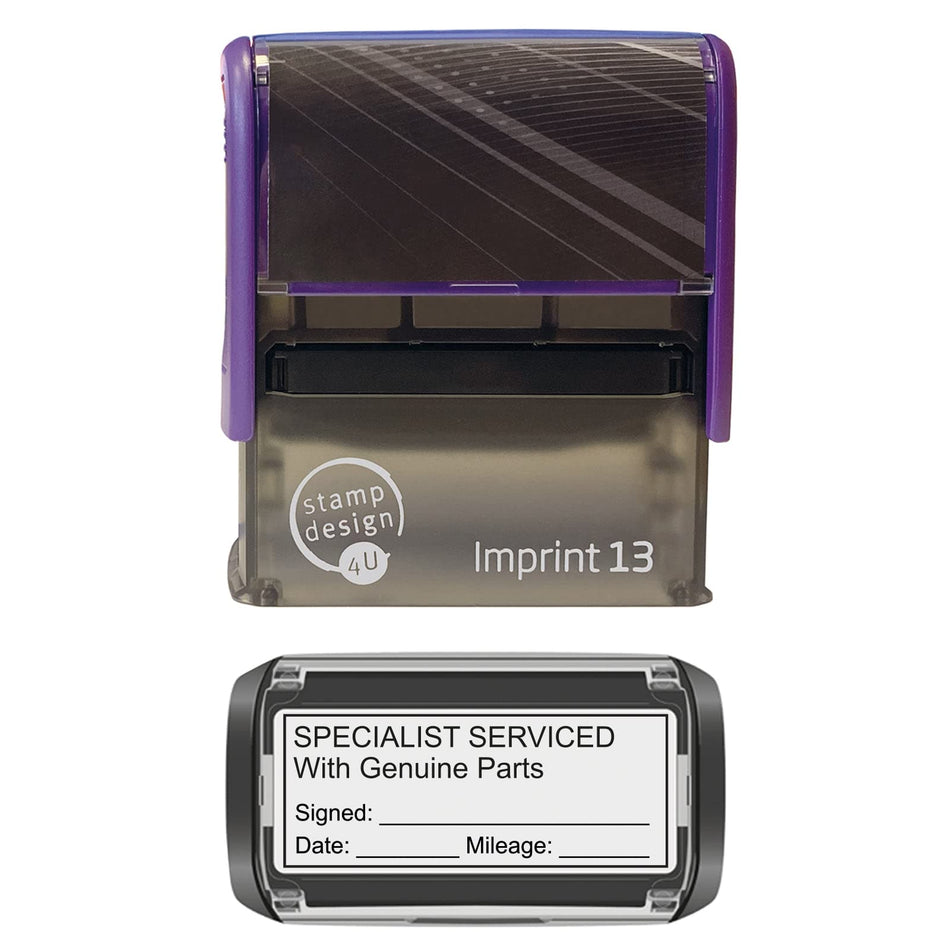 SD4U Imprint 13 | Specialist Serviced Rubber Stamp | 57 x 21mm